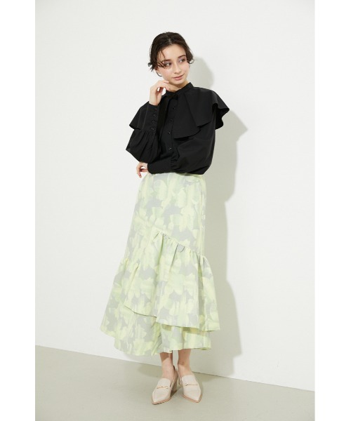 rienda（リエンダ）の「ビッグカラーシャツ（シャツ/ブラウス・レディース・ホワイト/ブラック/ブルー/マルチ・FREE）」の8枚目の写真