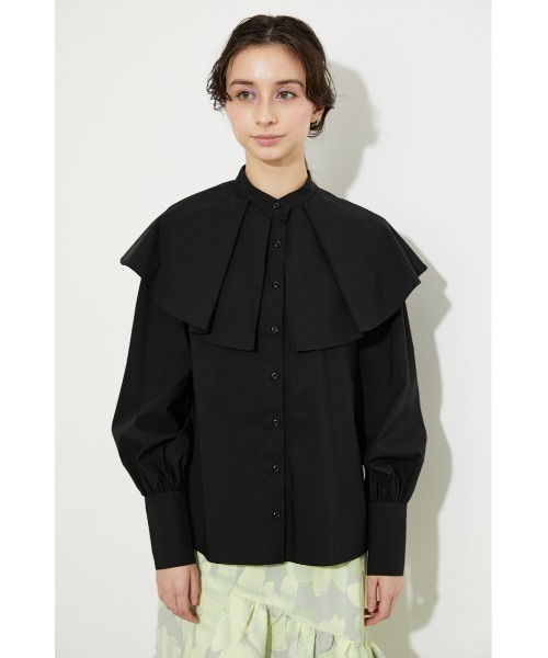 rienda（リエンダ）の「ビッグカラーシャツ（シャツ/ブラウス・レディース・ホワイト/ブラック/ブルー/マルチ・FREE）」の9枚目の写真