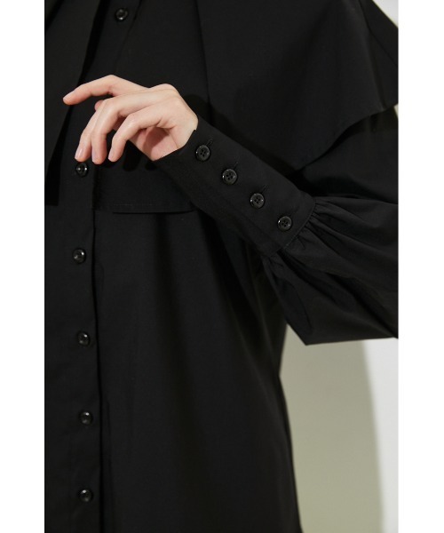 rienda（リエンダ）の「ビッグカラーシャツ（シャツ/ブラウス・レディース・ホワイト/ブラック/ブルー/マルチ・FREE）」の15枚目の写真