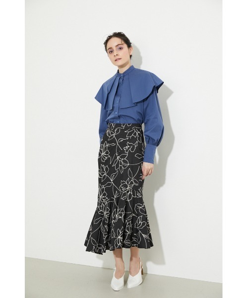 rienda（リエンダ）の「ビッグカラーシャツ（シャツ/ブラウス・レディース・ホワイト/ブラック/ブルー/マルチ・FREE）」の16枚目の写真