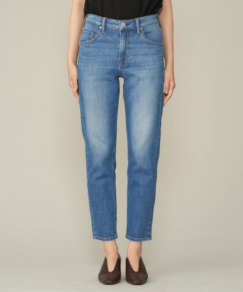 AMERICAN HOLIC(アメリカンホリック)の「テーパードデニム(デニムパンツ・レディース・ブラック/インディゴブルー/ワンウォッシュ/ライトインディゴブルー・S/XS/M/LL/L)」の3枚目の写真