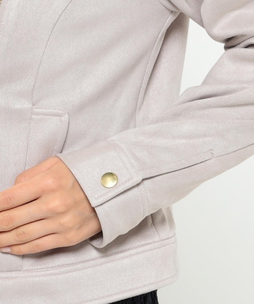 MISCH MASCH（ミッシュマッシュ）の「ライダースジャケット（ライダースジャケット・レディース・ベージュ/ピンク系その他/ライトグレー・MEDIUM）」の11枚目の写真