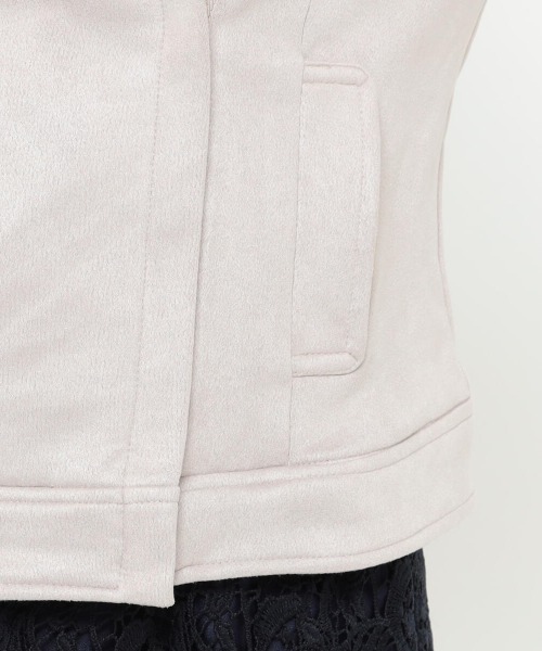 MISCH MASCH（ミッシュマッシュ）の「ライダースジャケット（ライダースジャケット・レディース・ベージュ/ピンク系その他/ライトグレー・MEDIUM）」の16枚目の写真