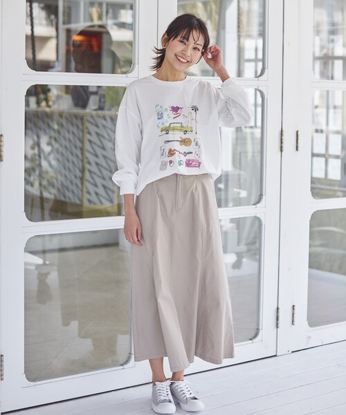 SHOO・LA・RUE（シューラルー）の「◆フェイクレザーキャップスニーカー（スニーカー・レディース・オフホワイト/ライトベージュ/ライトグレー・45/25/35/50）」の17枚目の写真