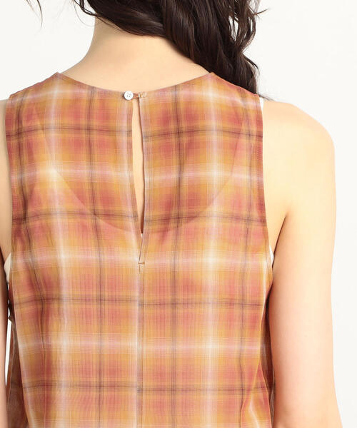 TOMORROWLAND （トゥモローランド）の「コットンオンブレーチェック アメリカンスリーブワンピース（ワンピース・レディース・ピンク系その他/ブルー系その他3・36）」の8枚目の写真