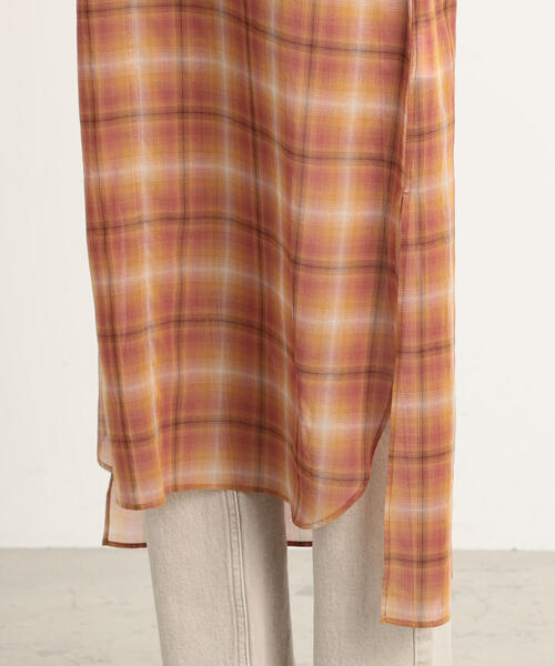 TOMORROWLAND （トゥモローランド）の「コットンオンブレーチェック アメリカンスリーブワンピース（ワンピース・レディース・ピンク系その他/ブルー系その他3・36）」の10枚目の写真