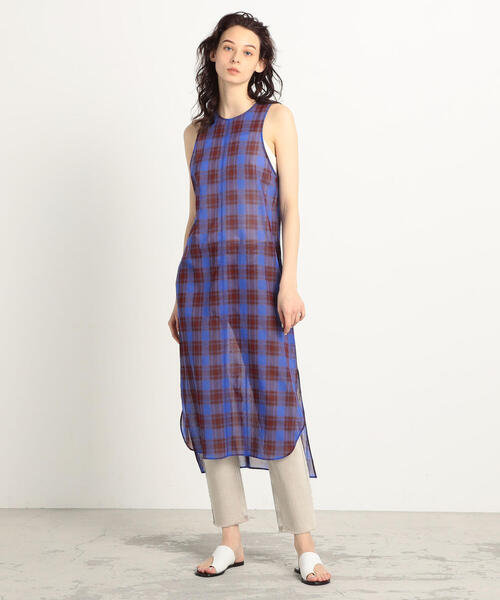 TOMORROWLAND （トゥモローランド）の「コットンオンブレーチェック アメリカンスリーブワンピース（ワンピース・レディース・ピンク系その他/ブルー系その他3・36）」の11枚目の写真