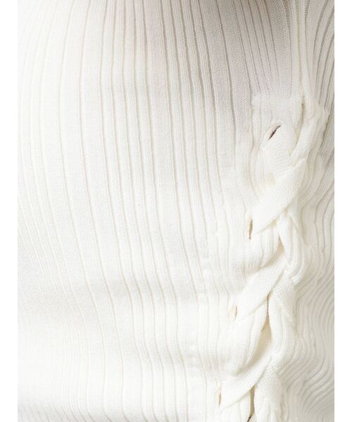 GYDA（ジェイダ）の「サイドレースアップPOLO ニット トップス（ニット/セーター・レディース・ブラック/オフホワイト・FREE）」の18枚目の写真