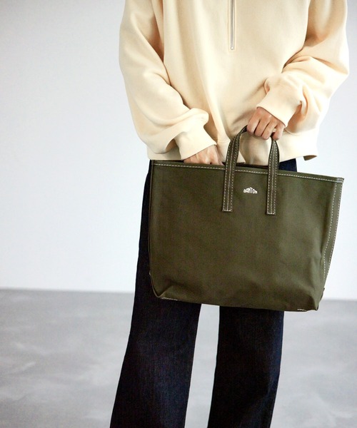 DANTON(ダントン)の「【DANTON】CANVAS TOTE BAG M(トートバッグ・レディース・カーキ/キナリ・FREE)」の5枚目の写真