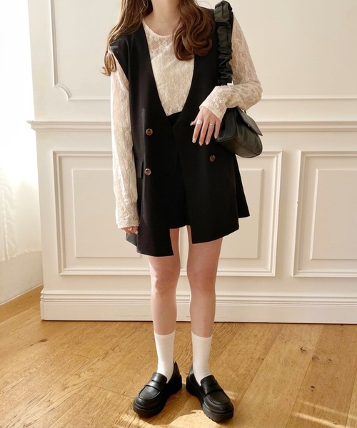 Heather（ヘザー）の「あいねねノーカラージレ　276173（ベスト・レディース・ブラック/ベージュ・FREE）」の11枚目の写真