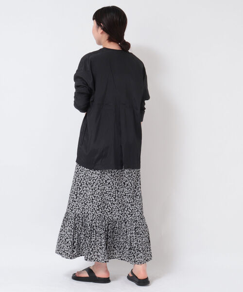 NOLLEY’S(ノーリーズ)の「◇【WEB限定】Vネックシャツジャケット(ブルゾン・レディース・ブラック/ベージュ/キナリ・FREE)」の11枚目の写真