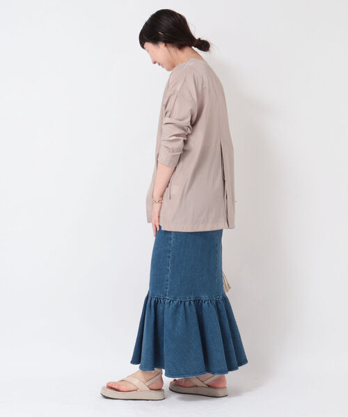 NOLLEY’S(ノーリーズ)の「◇【WEB限定】Vネックシャツジャケット(ブルゾン・レディース・ブラック/ベージュ/キナリ・FREE)」の16枚目の写真
