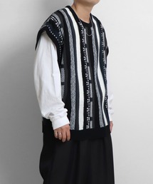 Confirm | ヴィンテージ3Dニット /アーガイル 柄ニットベスト【Confirm】(ベスト)