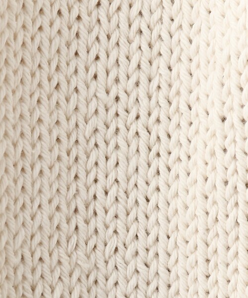 OPAQUE.CLIP（オペークドットクリップ）の「◆【INDUSTRIA】リサイクルコットン ケーブルVネックカーディガン（カーディガン/ボレロ・レディース・グリーン/ライトベージュ/ホワイト系・00）」の11枚目の写真