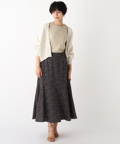 OPAQUE.CLIP（オペークドットクリップ）の「◆【INDUSTRIA】リサイクルコットン ケーブルVネックカーディガン（カーディガン/ボレロ・レディース・グリーン/ライトベージュ/ホワイト系・00）」の14枚目の写真