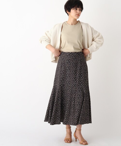 OPAQUE.CLIP（オペークドットクリップ）の「◆【INDUSTRIA】リサイクルコットン ケーブルVネックカーディガン（カーディガン/ボレロ・レディース・グリーン/ライトベージュ/ホワイト系・00）」の15枚目の写真