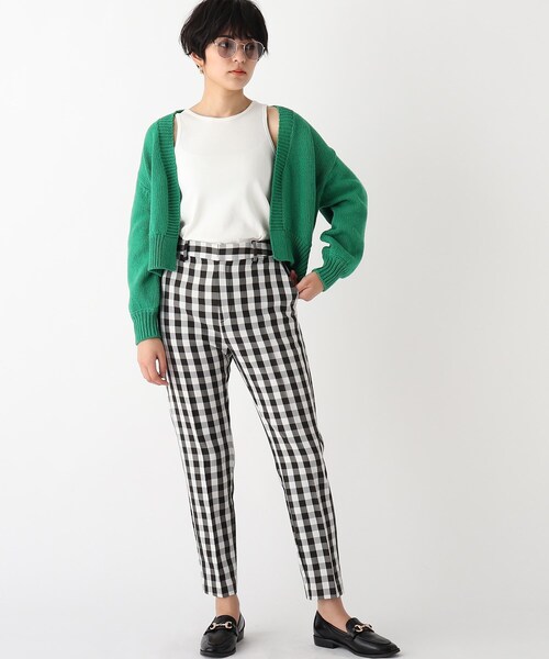 OPAQUE.CLIP（オペークドットクリップ）の「◆【INDUSTRIA】リサイクルコットン ケーブルVネックカーディガン（カーディガン/ボレロ・レディース・グリーン/ライトベージュ/ホワイト系・00）」の20枚目の写真