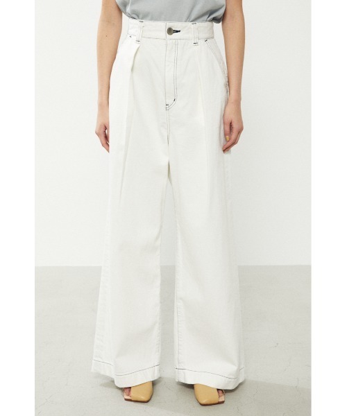 BLACK BY MOUSSY（ブラックバイマウジー）の「relax wide denim(リラックスワイドデニム）（デニムパンツ・レディース・ホワイト/ブルー・0/1/2）」の4枚目の写真