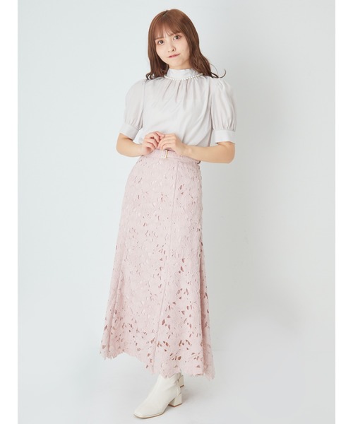 Ank Rouge(アンクルージュ)の「マーメイドレースSK(スカート・レディース・オフホワイト/ピンク/ブルー・M)」の3枚目の写真