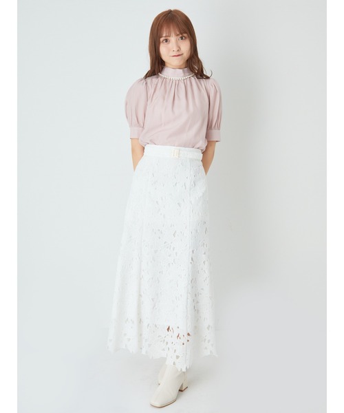 Ank Rouge(アンクルージュ)の「マーメイドレースSK(スカート・レディース・オフホワイト/ピンク/ブルー・M)」の4枚目の写真