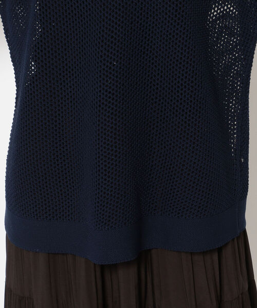 Toironier(トワロニエ)の「Toironier(トワロニエ ) メッシュニット(ニット/セーター・レディース・マスタード/ホワイト/ネイビー・FREE)」の7枚目の写真