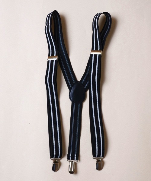 TONE SELECT GOODS（トーンセレクトグッズ）の「【float】ライン ボーダー サスペンダー（サスペンダー・レディース・ホワイト/グレー/ホワイト系/ブラック系/ブラック/ブラック系1・FREE）」の3枚目の写真