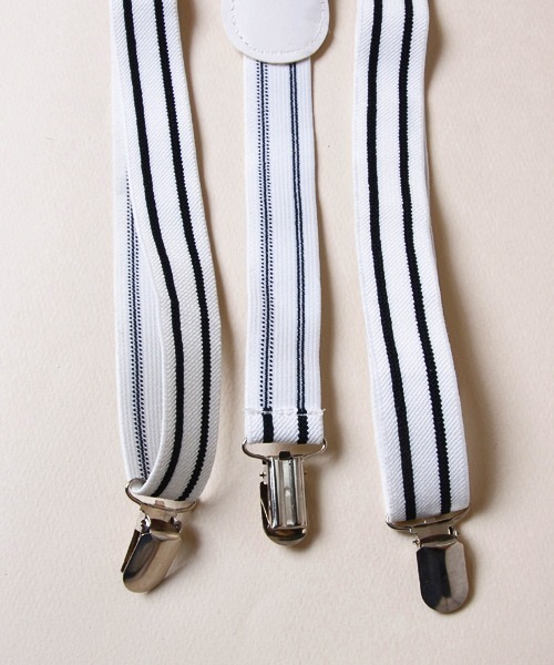 TONE SELECT GOODS（トーンセレクトグッズ）の「【float】ライン ボーダー サスペンダー（サスペンダー・レディース・ホワイト/グレー/ホワイト系/ブラック系/ブラック/ブラック系1・FREE）」の8枚目の写真