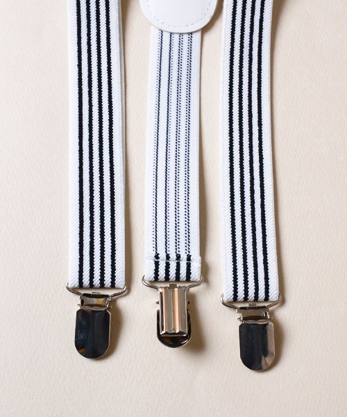 TONE SELECT GOODS（トーンセレクトグッズ）の「【float】ライン ボーダー サスペンダー（サスペンダー・レディース・ホワイト/グレー/ホワイト系/ブラック系/ブラック/ブラック系1・FREE）」の9枚目の写真