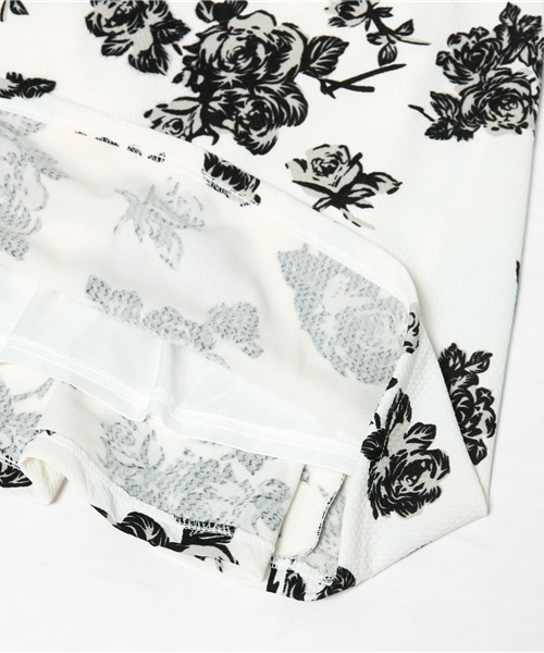 VENCEEXCHANGE（ヴァンスエクスチェンジ）の「ジャガード花柄フレアスカート（スカート・レディース・オフホワイト/ブラック/ダークブルー・MEDIUM/SMALL）」の10枚目の写真