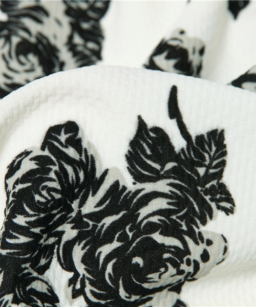 VENCEEXCHANGE（ヴァンスエクスチェンジ）の「ジャガード花柄フレアスカート（スカート・レディース・オフホワイト/ブラック/ダークブルー・MEDIUM/SMALL）」の11枚目の写真