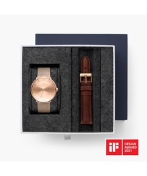 nordgreen（ノードグリーン）の「《nordgreen/ノードグリーン》新作 Philosopher 36mm 限定SETBOX ローズゴールドメッシュ＆ブラウンレザー付き（アナログ腕時計・メンズ）」