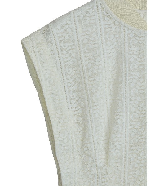 Ameri（アメリ）の「LACE SHORT TUCK TOP（シャツ/ブラウス・レディース・ホワイト/ブラウン・SMALL/MEDIUM）」の8枚目の写真