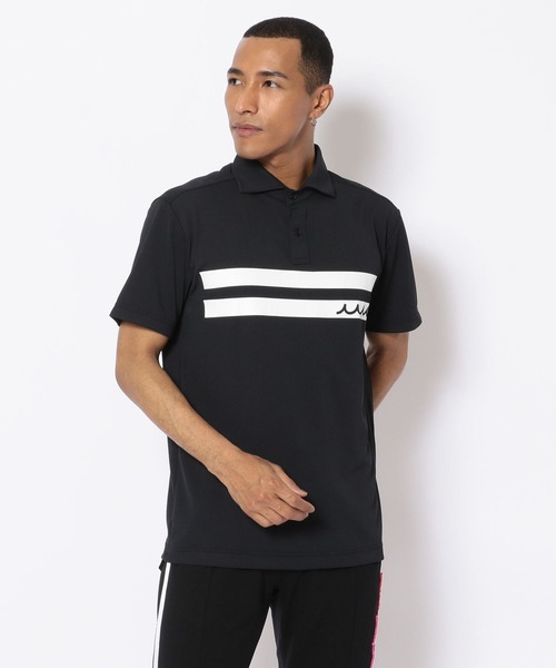 muta（ムータ）の「muta MARINE/ムータ マリン/2LINE  POLO（ポロシャツ・メンズ・ブラック/ホワイト・8/6/5/7）」の6枚目の写真
