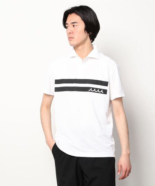 muta（ムータ）の「muta MARINE/ムータ マリン/2LINE  POLO（ポロシャツ・メンズ・ブラック/ホワイト・8/6/5/7）」の9枚目の写真