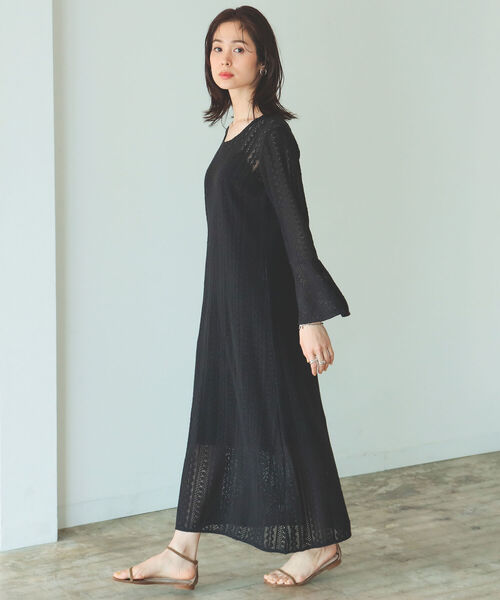 Ray BEAMS コットンレースワンピース Ray BEAMS（レイ ビームス）レース トリム キャミ ワンピース