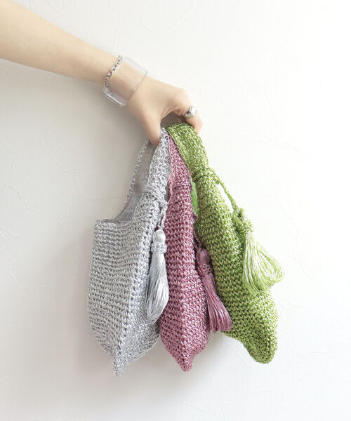 fredy emue（フレディエミュ）の「メタリックタッセル付ミニバッグ（トートバッグ・レディース・シルバー/ピンク/グリーン・FREE）」の3枚目の写真