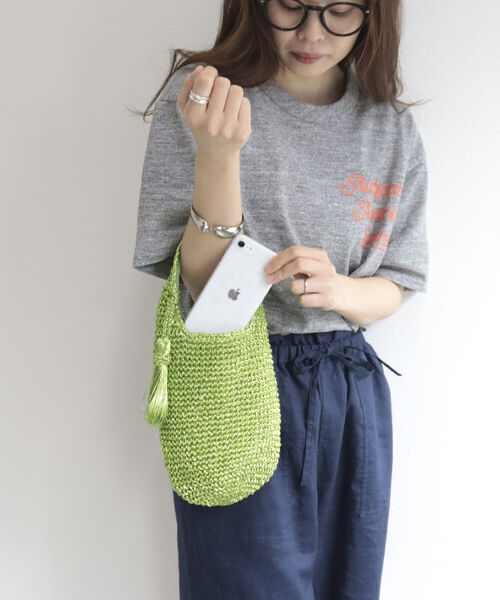 fredy emue（フレディエミュ）の「メタリックタッセル付ミニバッグ（トートバッグ・レディース・シルバー/ピンク/グリーン・FREE）」の7枚目の写真
