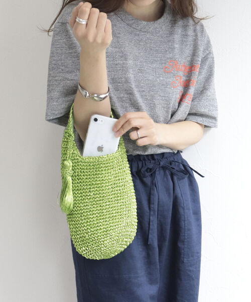 fredy emue（フレディエミュ）の「メタリックタッセル付ミニバッグ（トートバッグ・レディース・シルバー/ピンク/グリーン・FREE）」の8枚目の写真