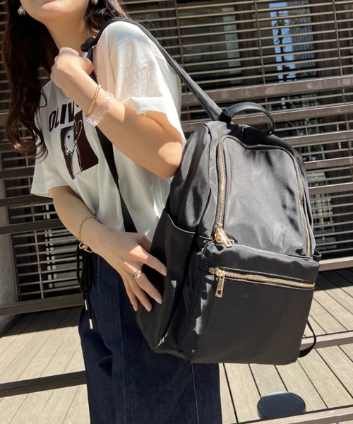 Chez toi(シェトワ)の「【WEB限定】9ポケットリュック(バックパック/リュック・レディース・グレー/カーキ/ブラック/ネイビー・FREE)」の13枚目の写真