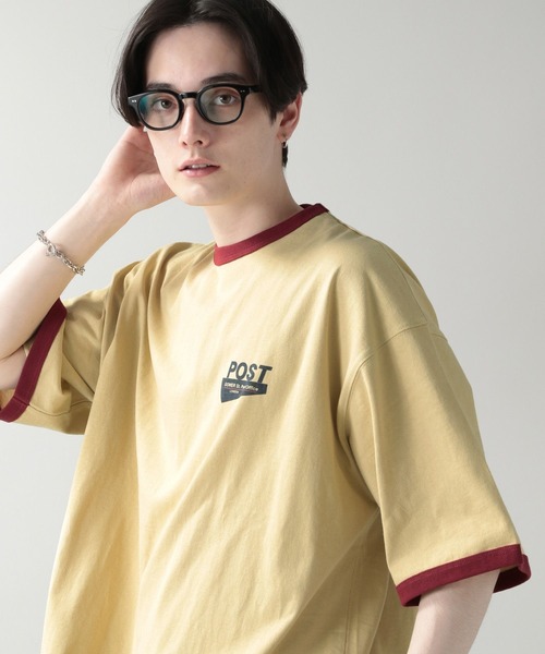 SIGNAL SPORTS(シグナルスポーツ)の「【SIGNAL SPORTS】リンガープリントTシャツ(Tシャツ/カットソー・メンズ・ホワイト/ライトブルー/イエロー・MEDIUM/LARGE)」の2枚目の写真