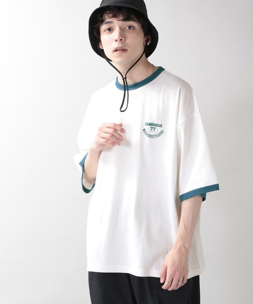 SIGNAL SPORTS(シグナルスポーツ)の「【SIGNAL SPORTS】リンガープリントTシャツ(Tシャツ/カットソー・メンズ・ホワイト/ライトブルー/イエロー・MEDIUM/LARGE)」の8枚目の写真