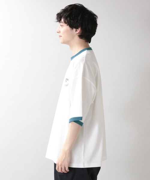 SIGNAL SPORTS(シグナルスポーツ)の「【SIGNAL SPORTS】リンガープリントTシャツ(Tシャツ/カットソー・メンズ・ホワイト/ライトブルー/イエロー・MEDIUM/LARGE)」の9枚目の写真
