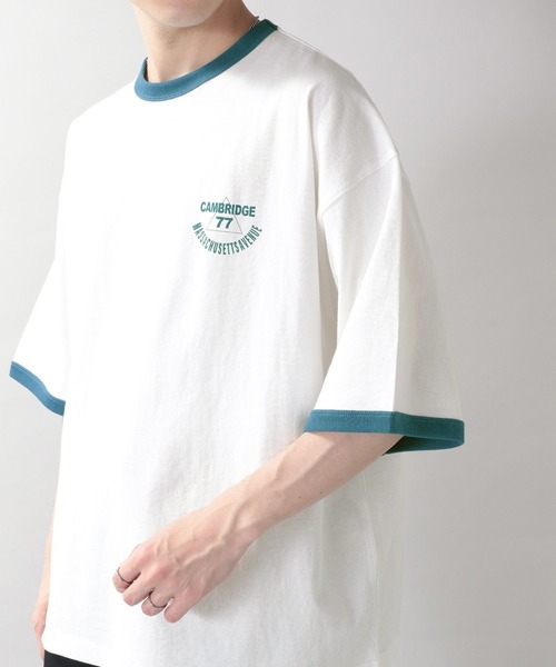 SIGNAL SPORTS(シグナルスポーツ)の「【SIGNAL SPORTS】リンガープリントTシャツ(Tシャツ/カットソー・メンズ・ホワイト/ライトブルー/イエロー・MEDIUM/LARGE)」の13枚目の写真