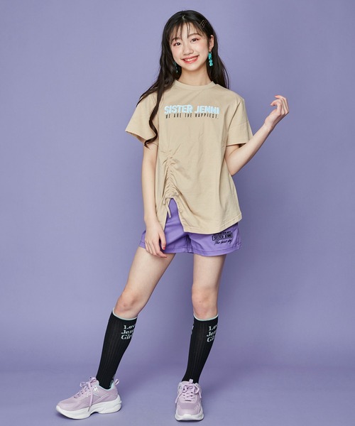 JENNI love(ジェニィラブ)の「ガーリーロゴハイソックス(ソックス/靴下・キッズ・ブラック/ネイビー/グレー・19-21cm/22-24cm)」の5枚目の写真
