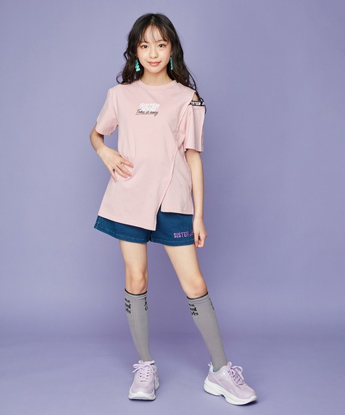 JENNI love(ジェニィラブ)の「ガーリーロゴハイソックス(ソックス/靴下・キッズ・ブラック/ネイビー/グレー・19-21cm/22-24cm)」の6枚目の写真