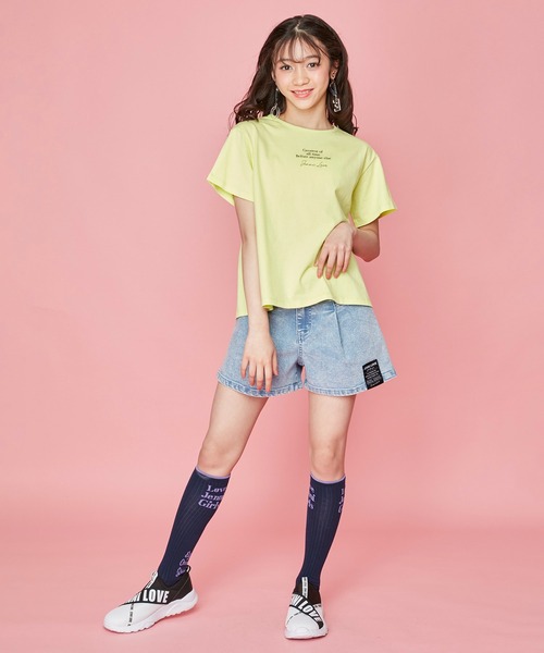 JENNI love(ジェニィラブ)の「ガーリーロゴハイソックス(ソックス/靴下・キッズ・ブラック/ネイビー/グレー・19-21cm/22-24cm)」の9枚目の写真