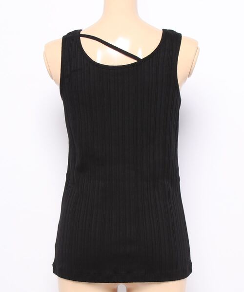 Droite lautreamont（ドロワットロートレアモン）の「ランダムリブタンクトップ≪洗濯機で洗える≫（タンクトップ・レディース・ブラック/ベージュ/オフホワイト・M）」の19枚目の写真