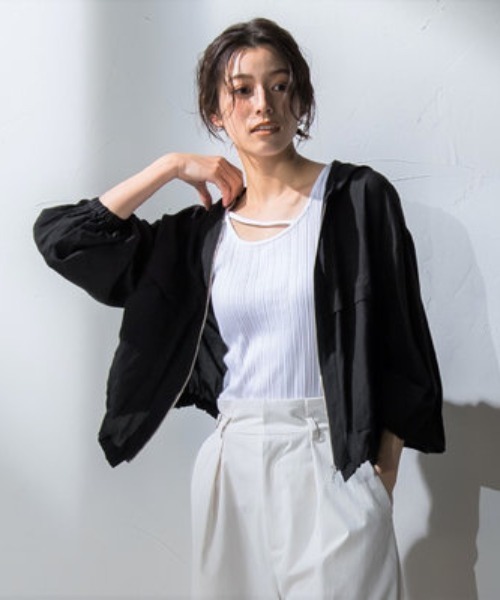 Droite lautreamont（ドロワットロートレアモン）の「ランダムリブタンクトップ≪洗濯機で洗える≫（タンクトップ・レディース・ブラック/ベージュ/オフホワイト・M）」の2枚目の写真