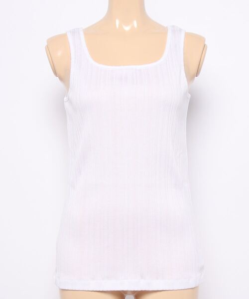 Droite lautreamont（ドロワットロートレアモン）の「ランダムリブタンクトップ≪洗濯機で洗える≫（タンクトップ・レディース・ブラック/ベージュ/オフホワイト・M）」の20枚目の写真