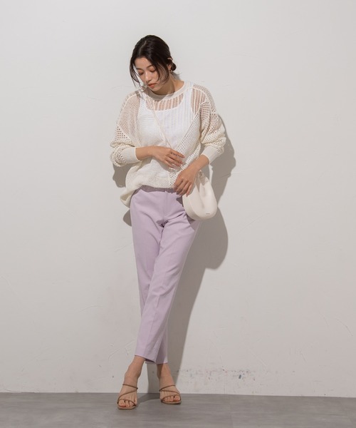 Droite lautreamont（ドロワットロートレアモン）の「ランダムリブタンクトップ≪洗濯機で洗える≫（タンクトップ・レディース・ブラック/ベージュ/オフホワイト・M）」の18枚目の写真